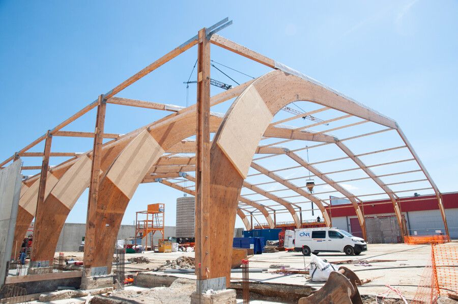 Kerto® Q pour renforcement de structure - vue générale du chantier Rennes Parc Expo